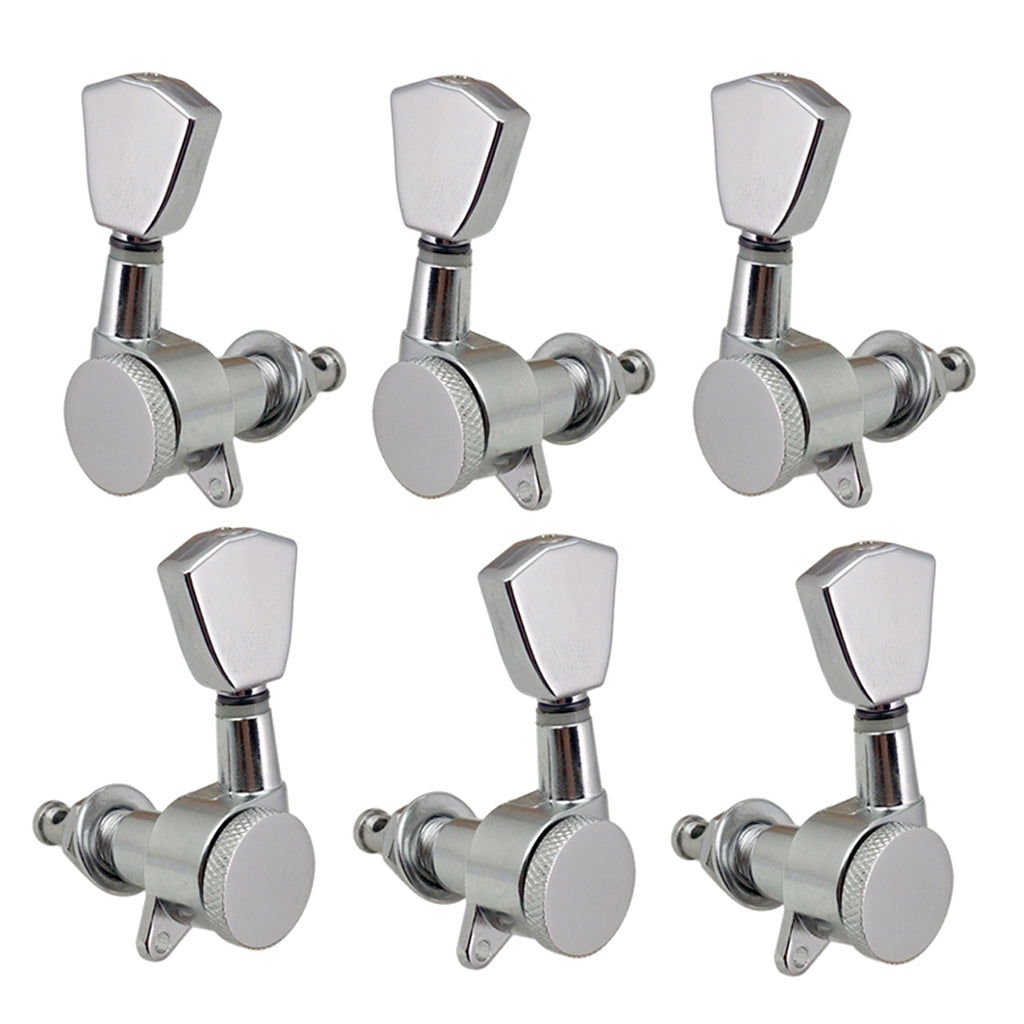 3L3R Electric Guitar Tuning Pegs Machine Heads Knobs Parts Accessory Silver