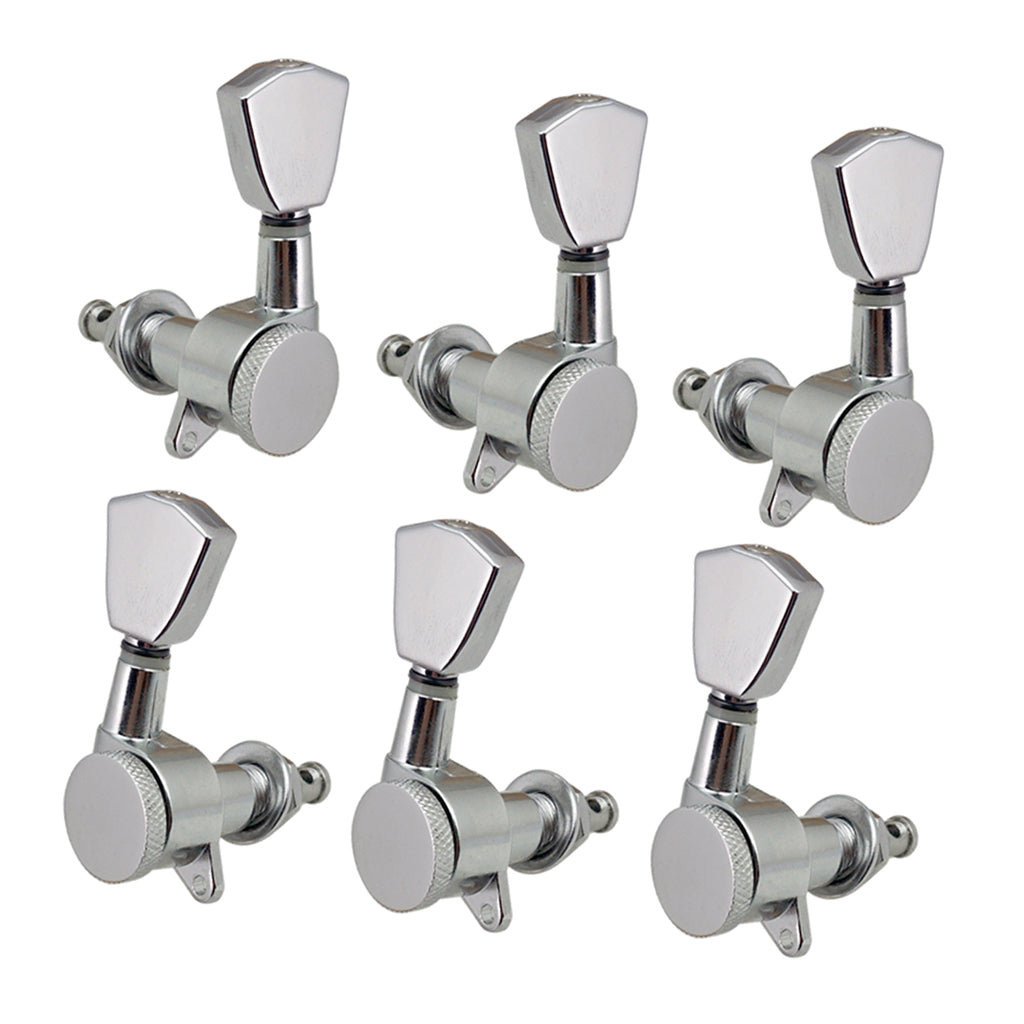 3L3R Electric Guitar Tuning Pegs Machine Heads Knobs Parts Accessory Silver