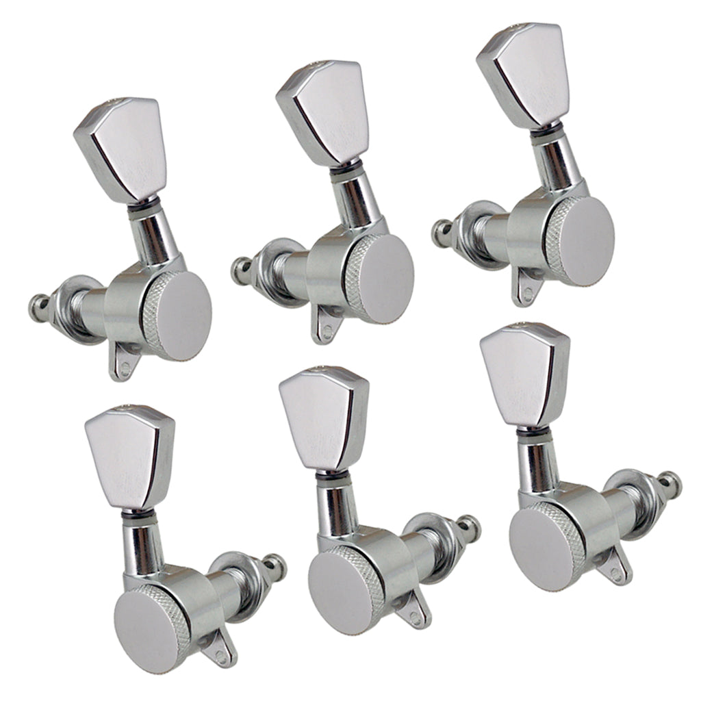 3L3R Electric Guitar Tuning Pegs Machine Heads Knobs Parts Accessory Silver