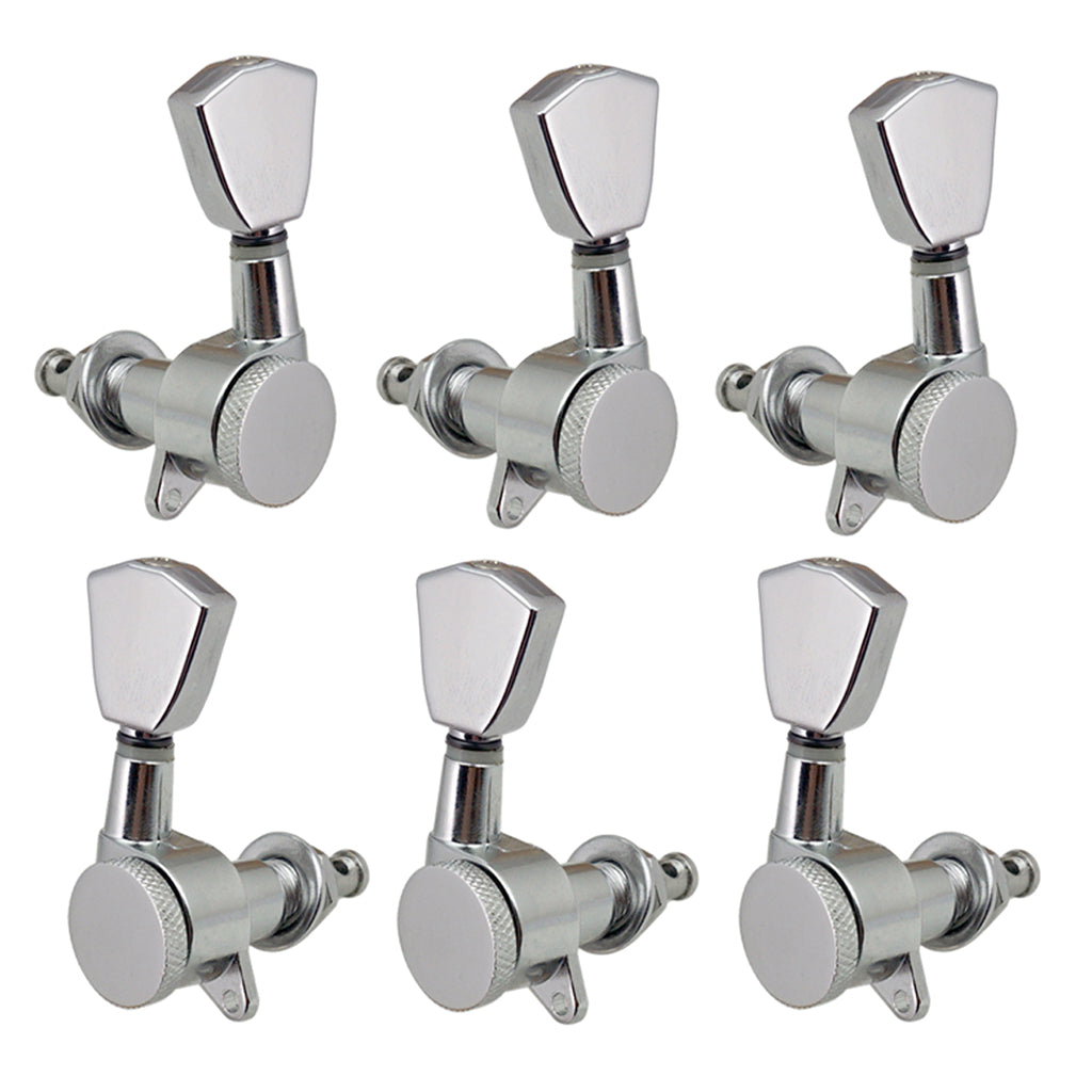 3L3R Electric Guitar Tuning Pegs Machine Heads Knobs Parts Accessory Silver