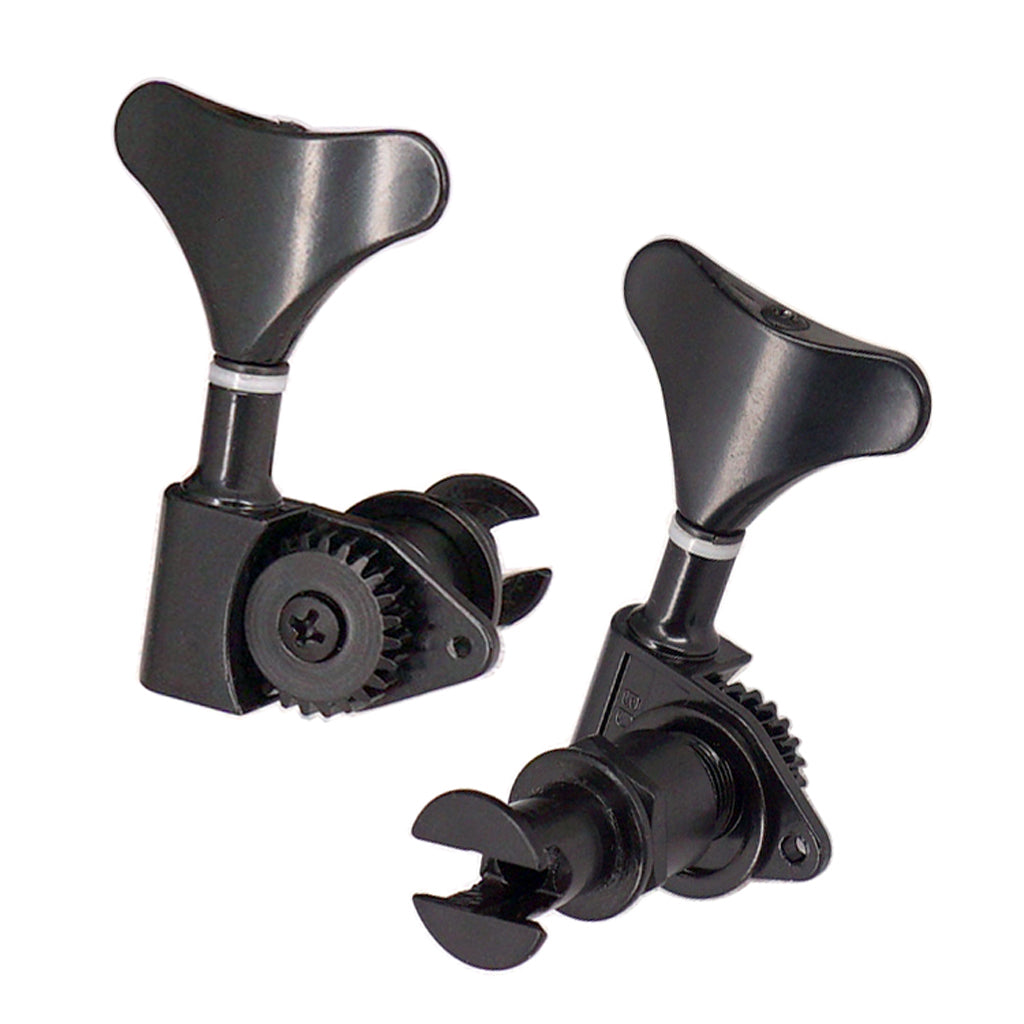 2L2R Electric Bass Tuning Pegs Tuners Machine Heads Black