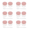 12pcs 15g Makeup Sample Container Cosmetic Lotion Cream Gel Jars Pots  Pink