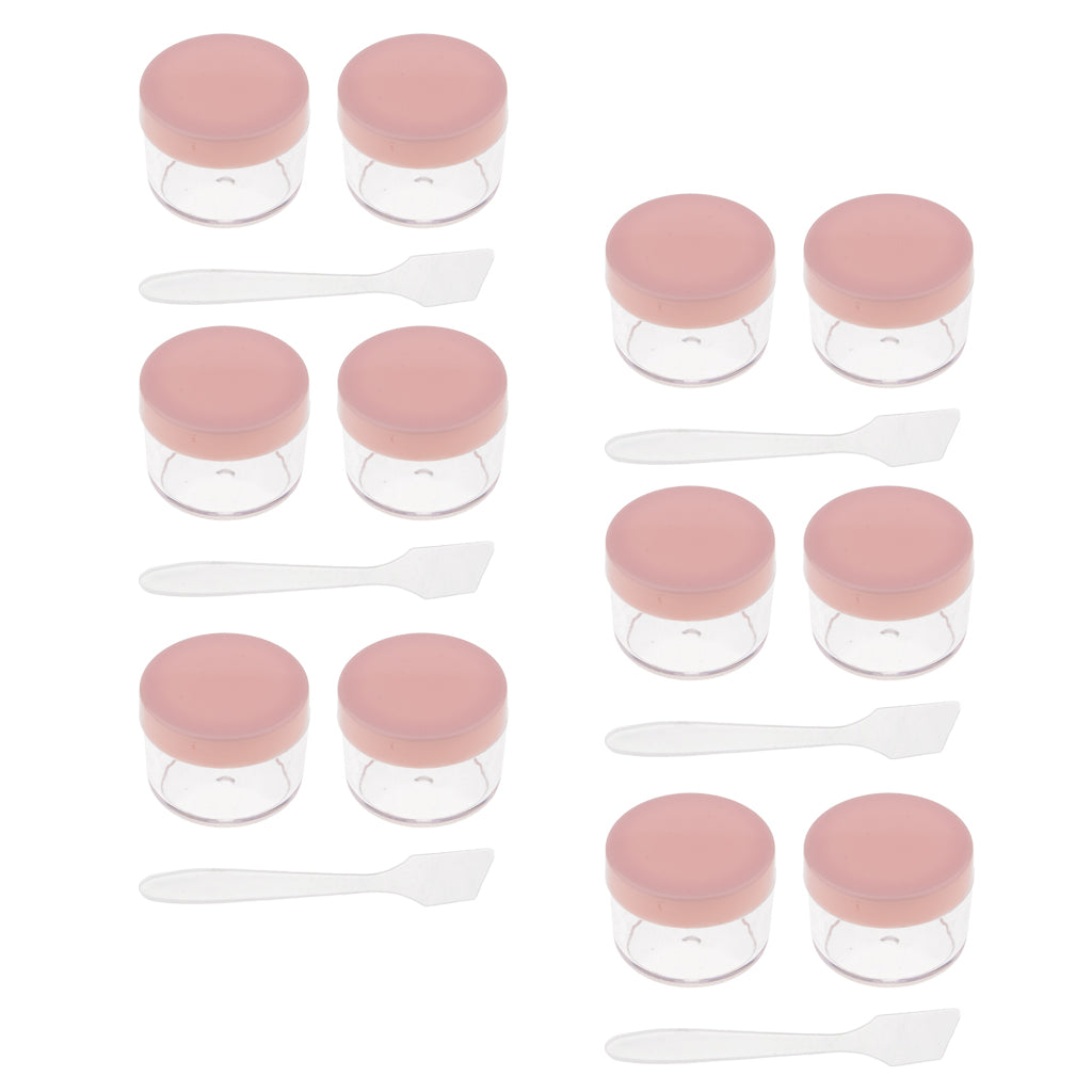 12pcs 15g Makeup Sample Container Cosmetic Lotion Cream Gel Jars Pots  Pink