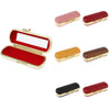 Leather Lipstick Lip Gloss Case Storage Box Balm Holder with Mirror Red