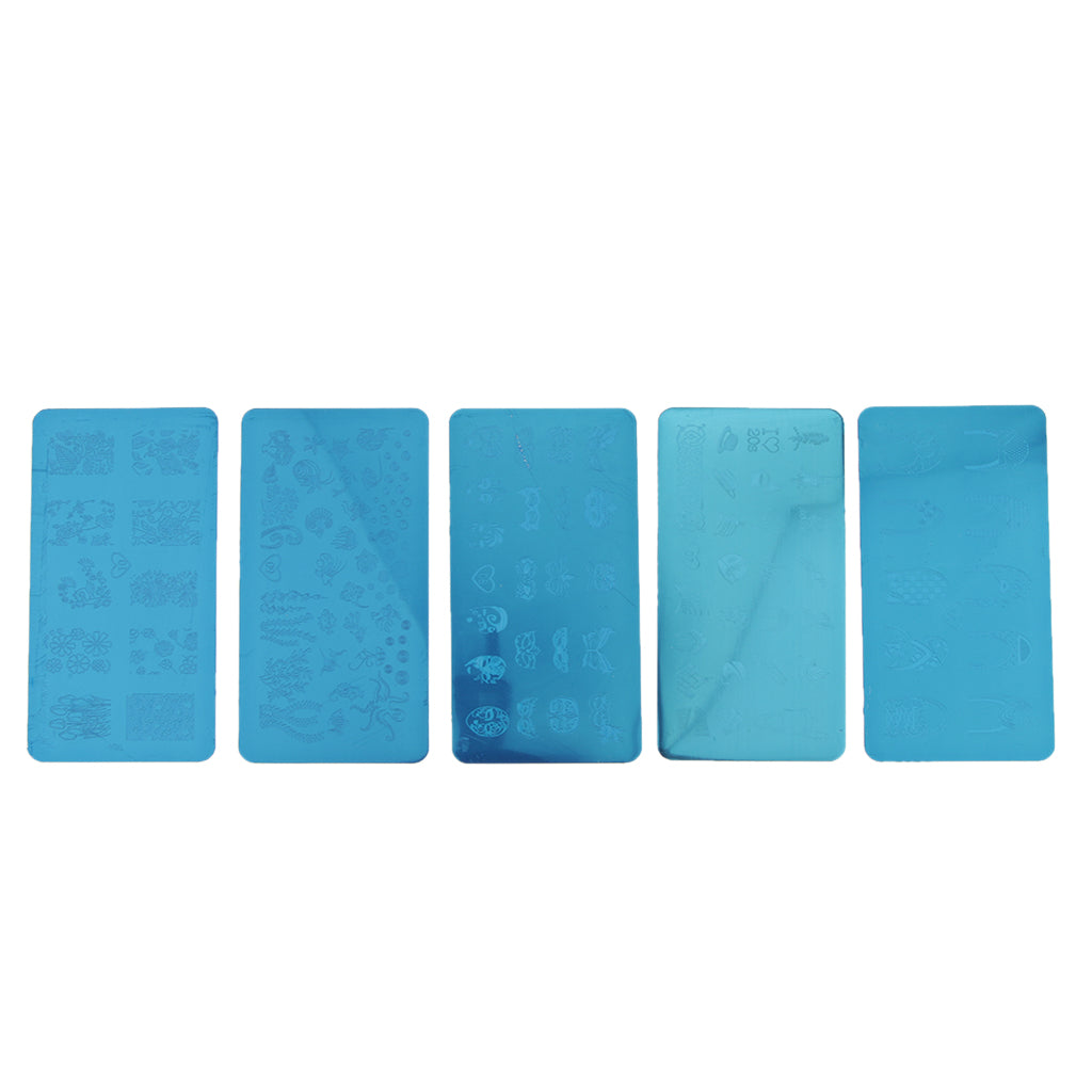 5x Nail Art Plates Set Manicure Image Nail Templates Plates Print Tool 6-10#