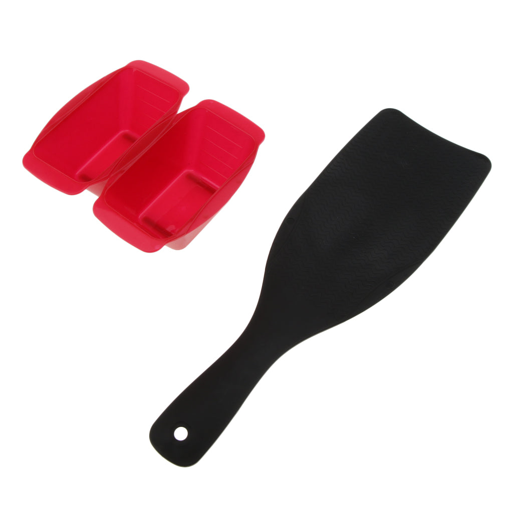 Highlight Balayage Board Paddle + 2 Detachable Hair Coloring Bowls Red