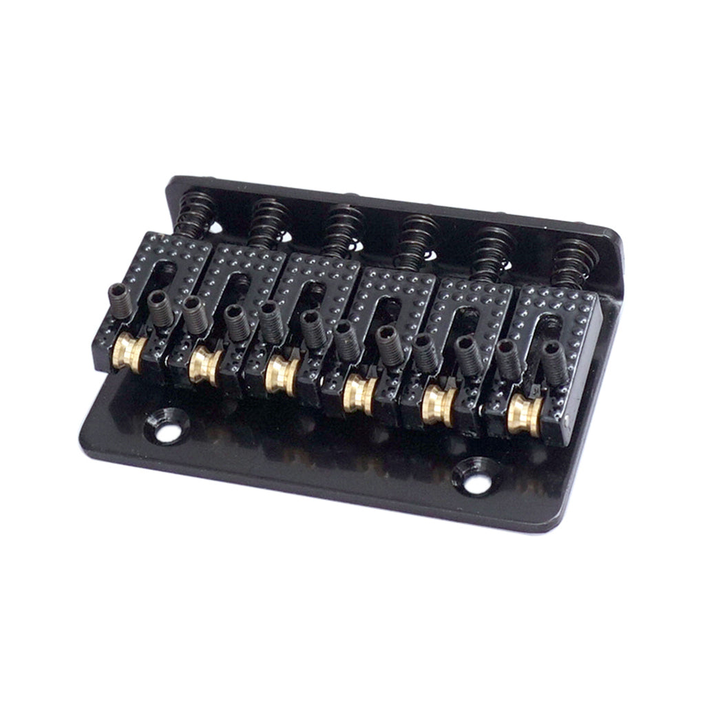 6 String Roller Saddle Hardtail Bridge with Wrench Screws Black