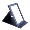 PU Leather Makeup Foldable Mirror Portable Compact Pocket Cosmetic Mirror Blue