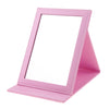 PU Leather Makeup Mirror Folding Portable Foldable Cosmetic Mirror Travel Pink