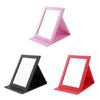 PU Leather Makeup Mirror Folding Portable Foldable Cosmetic Mirror Travel Pink