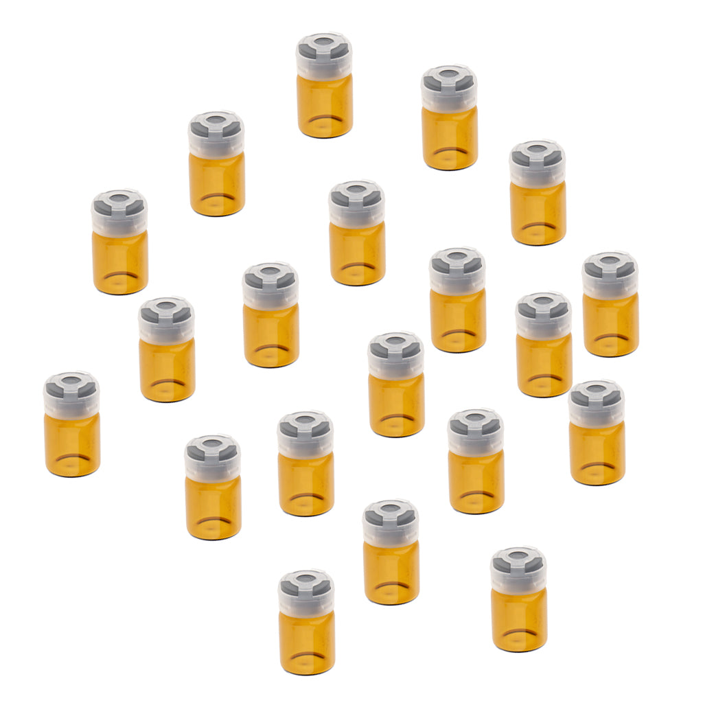 20x Empty Sterile Glass Sealed Serum Vials Liquid Containers  5ml