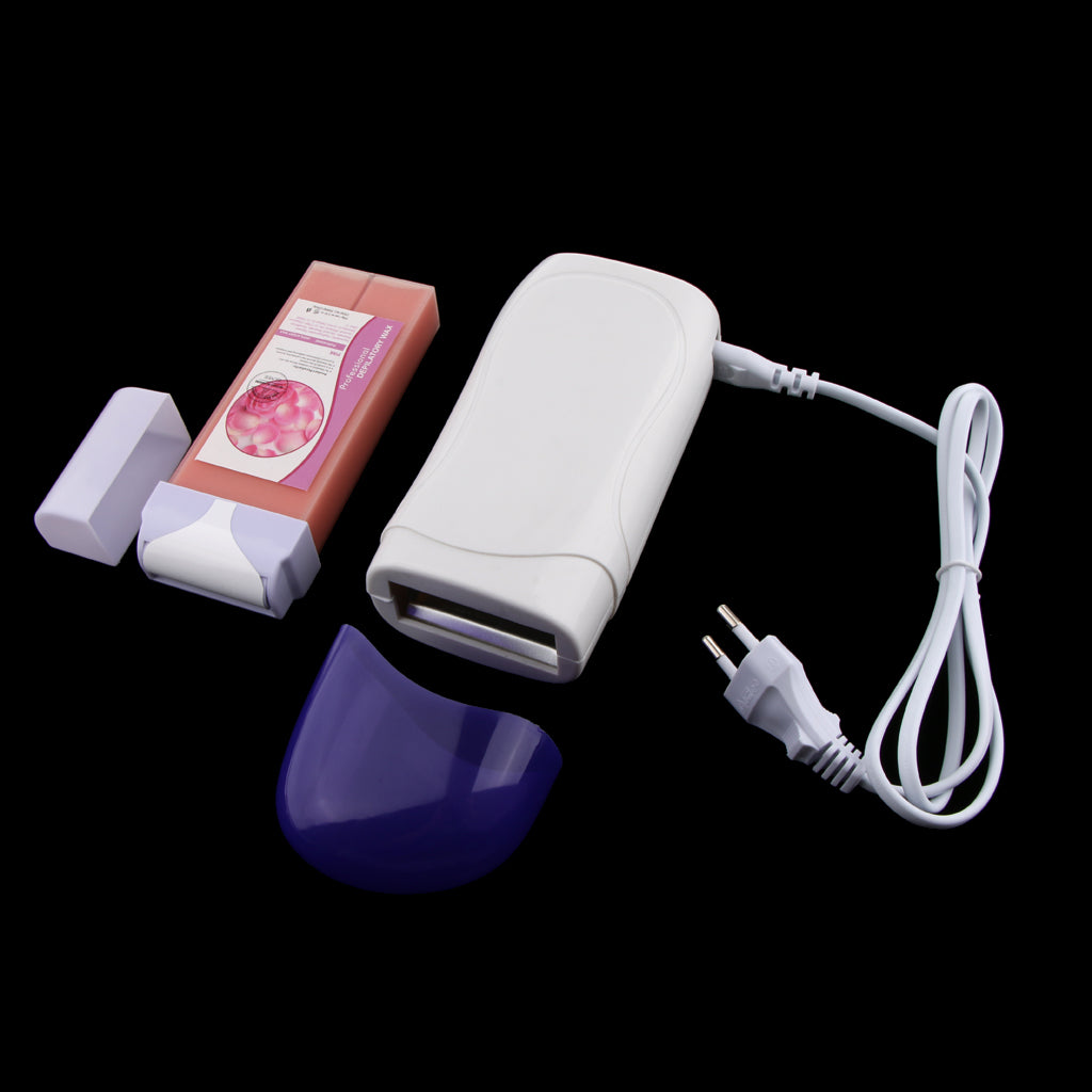 Depilatory Roll On Wax Heater Warmer Machine Hair Removal Waxing Kit EU Plug