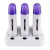 3pcs Depilatory Roll On Wax Cartridge Heater Warmer Hair Removal Machine EU