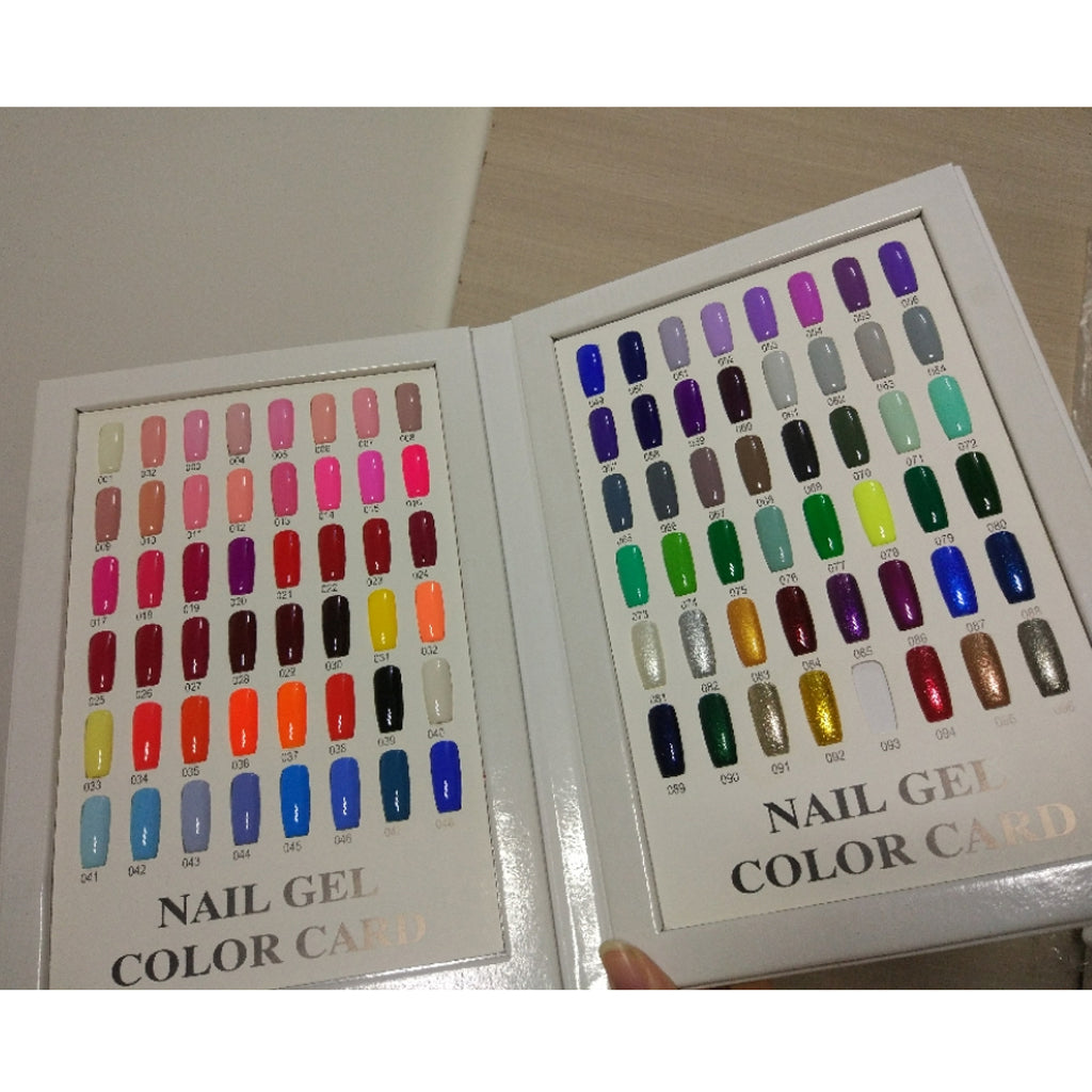 120 Colors DIY Nail Art Book Nail Polish UV Gel Color Cards With False Nail #1