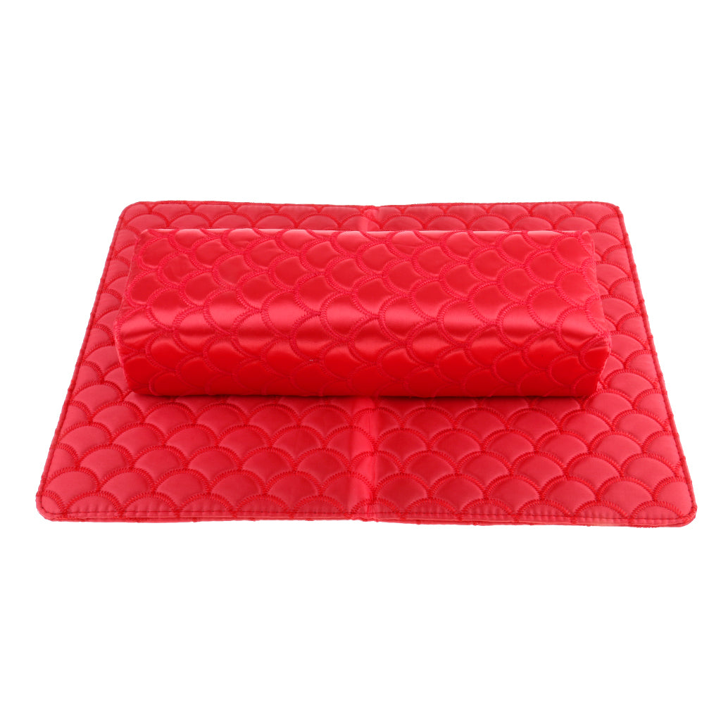 Soft Hand Cushion Nail Pillow Pad Nails Art Design Manicure Arm Rest Holder Red