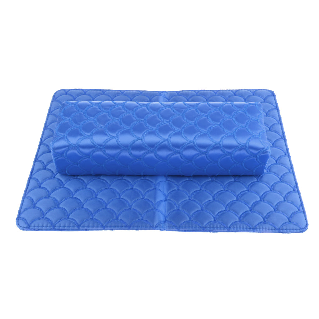 Soft Hand Cushion Nail Pillow Pad Nails Art Design Manicure Arm Rest Holder Blue