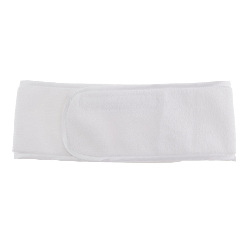 Women Microfiber Body Shower Bath Towel Wrap for SPA with Stretch Headband White