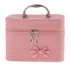 Portable Handbag Zipper Makeup Cosmetic Organizer Storage Case Box  Pink