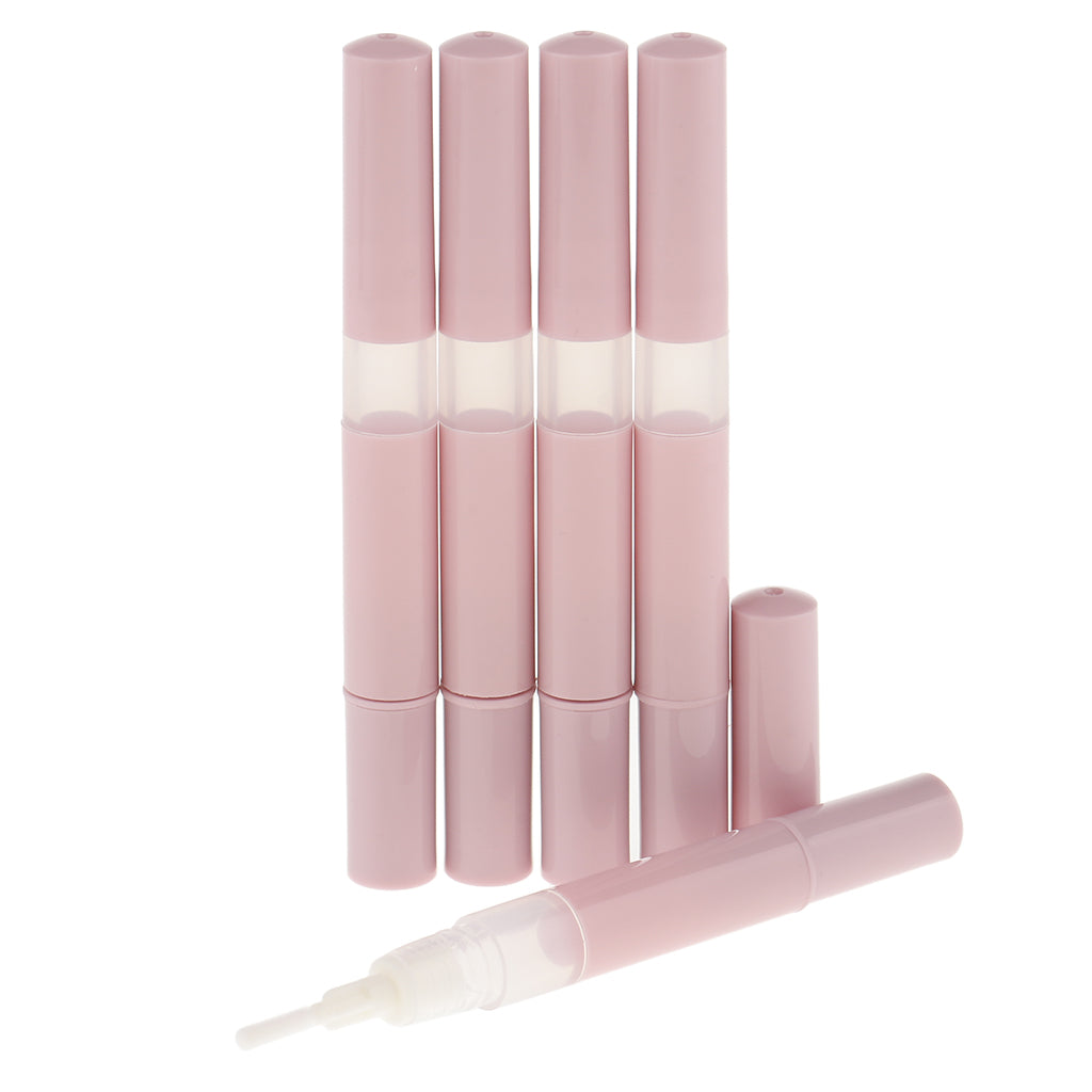 5pcs 3ml Empty Mascara Vials Eyelash Growth Bottle Liquid Tube Lip Gloss Pen Pink