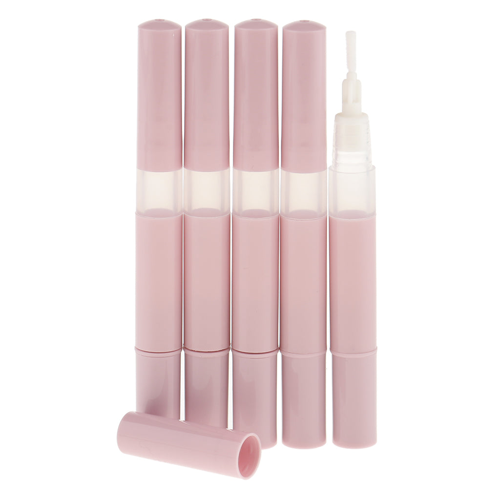 5pcs 3ml Empty Mascara Vials Eyelash Growth Bottle Liquid Tube Lip Gloss Pen Pink