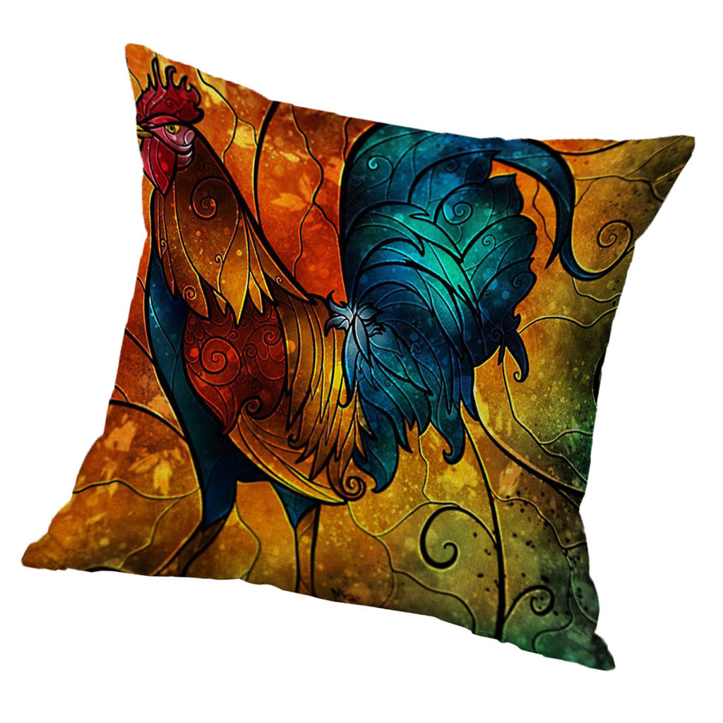 Square Cushion Cover for Soft Car Home Decor Cock 60x60cm