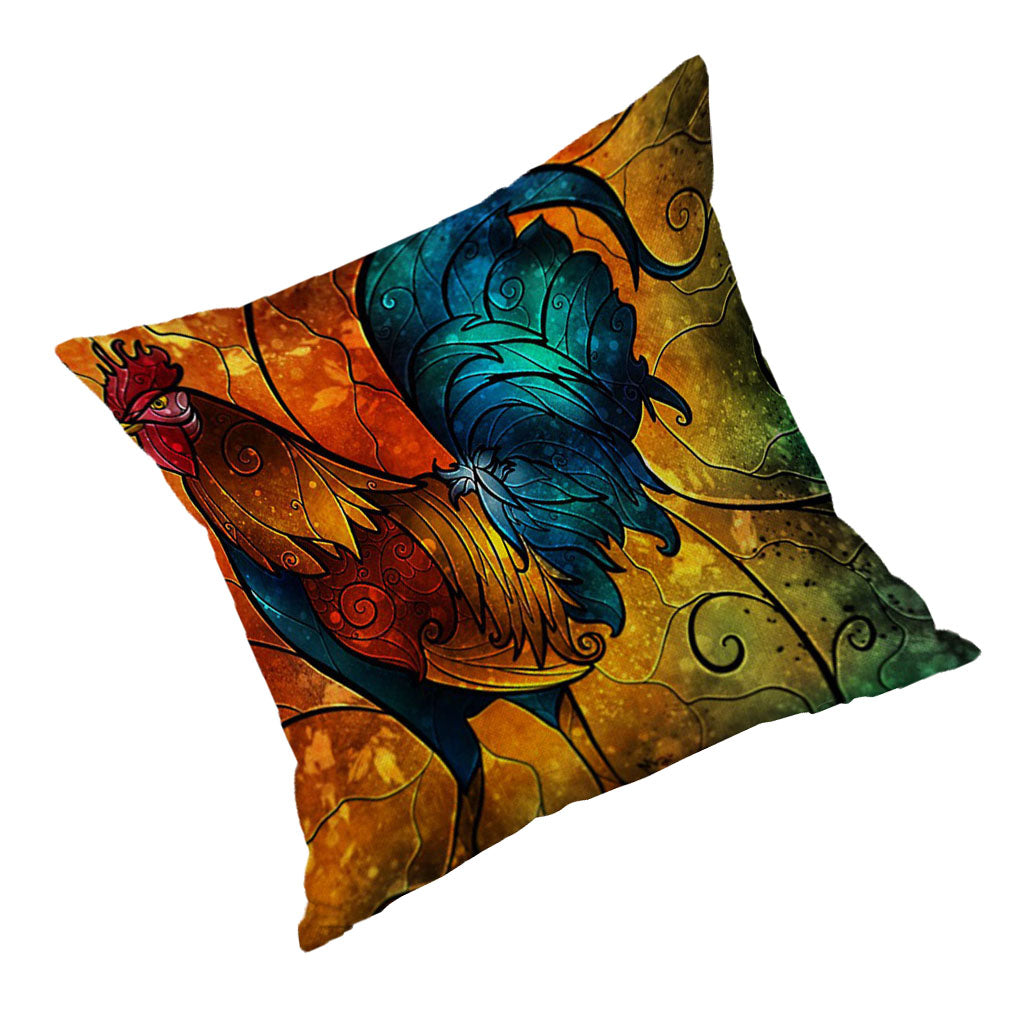 Square Cushion Cover for Soft Car Home Decor Cock 60x60cm