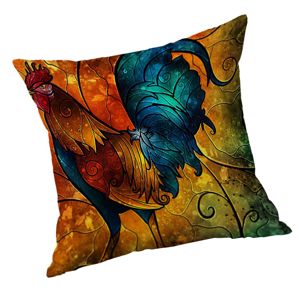 Square Cushion Cover for Soft Car Home Decor Cock 60x60cm