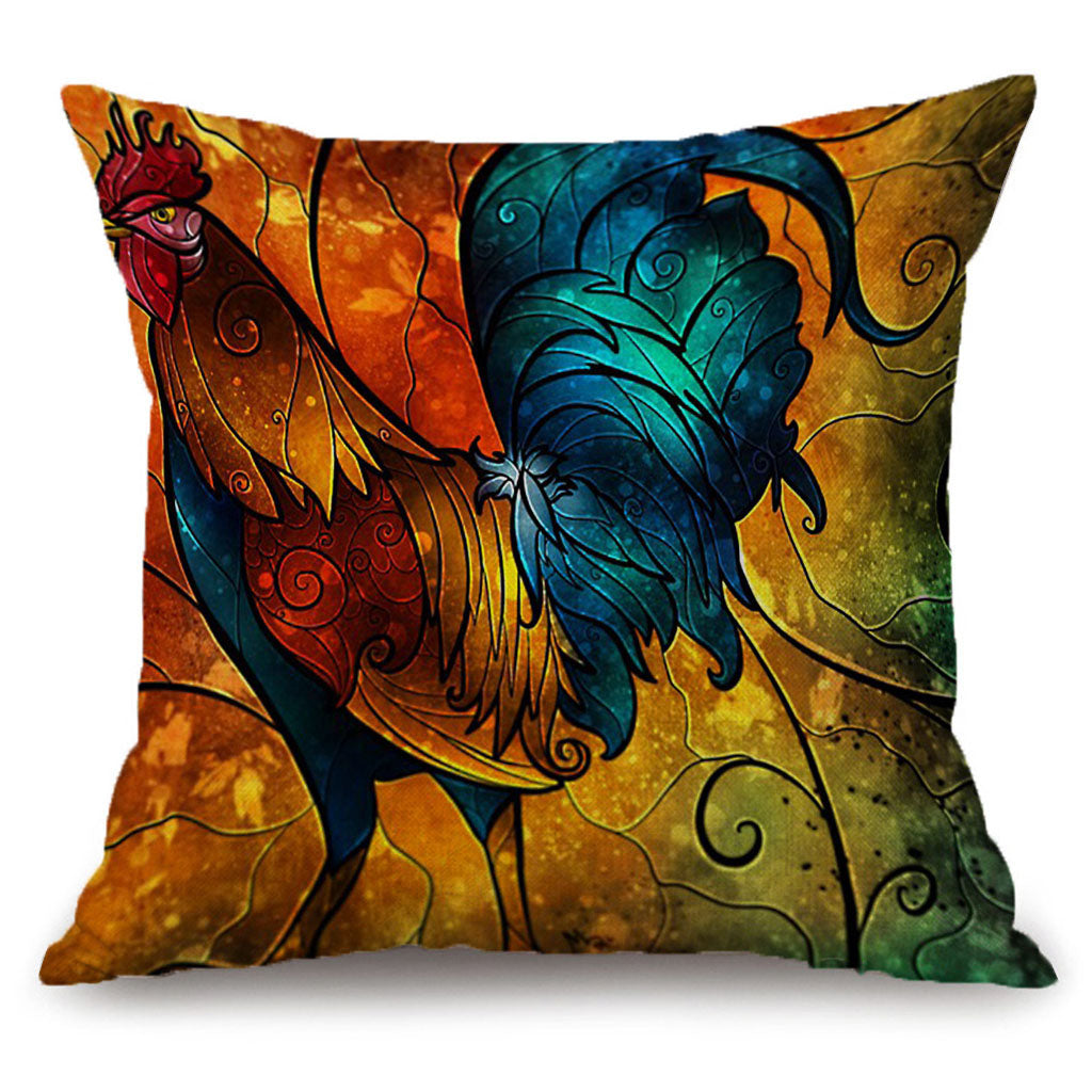 Square Cushion Cover for Soft Car Home Decor Cock 60x60cm