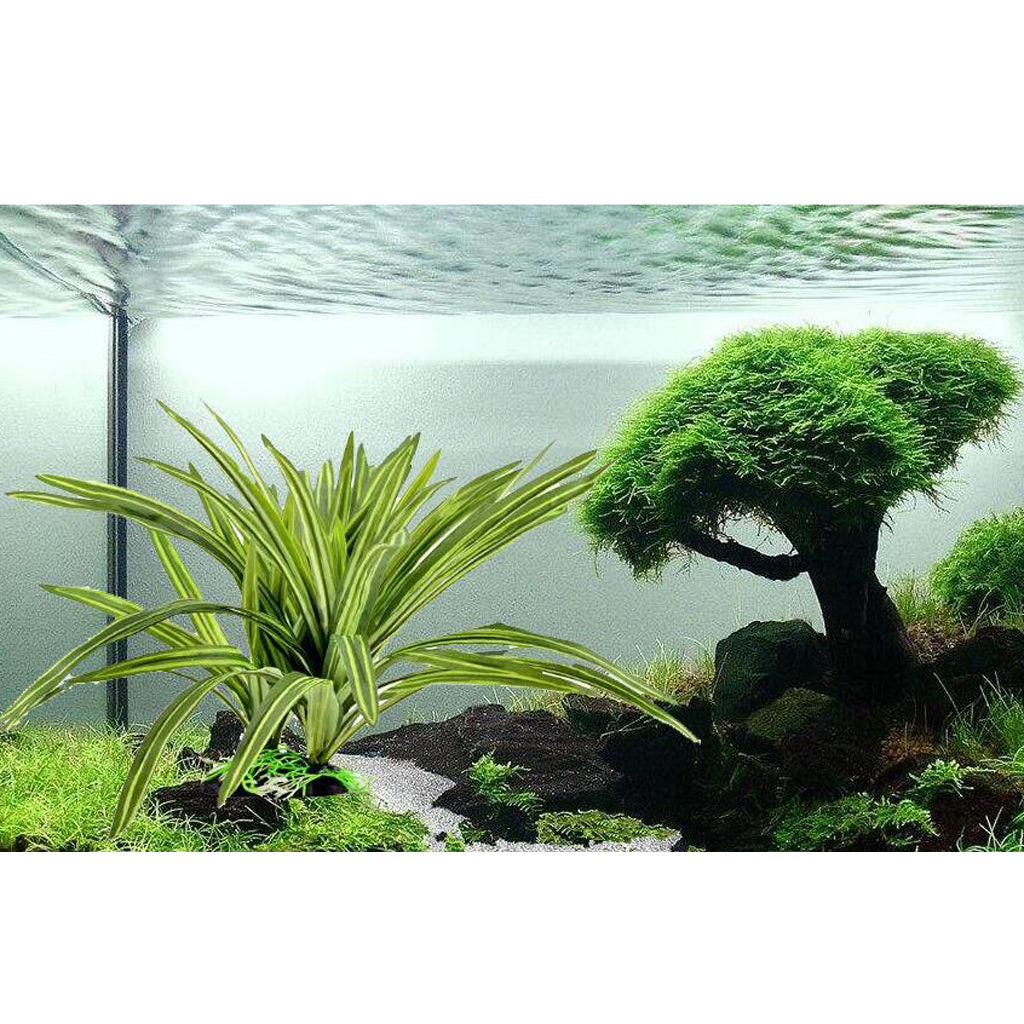 Aquarium Fish Tank Landscaping Simulation Plant Silk leaf water grass