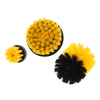 3PCS Tile Grout Cleaning Drill brush Scrub Brush Drill Attachment Kit Yellow