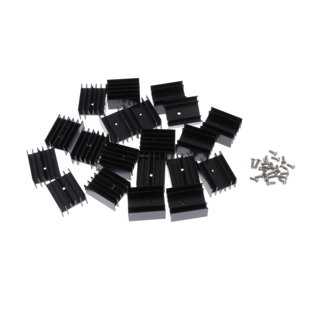 20pcs 23.5x15.8-30MM MOSFET Aluminium Heat Sink TO-220 Transistor Heatsink