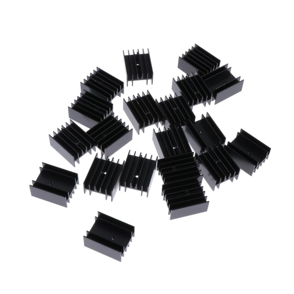 20pcs 23.5x15.8-30MM MOSFET Aluminium Heat Sink TO-220 Transistor Heatsink