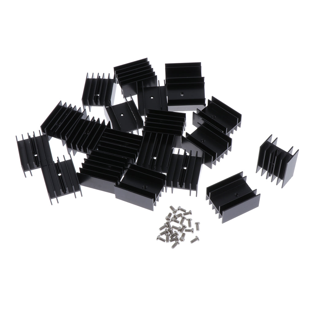 20pcs 23.5x15.8-30MM MOSFET Aluminium Heat Sink TO-220 Transistor Heatsink