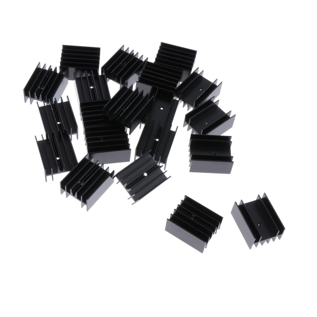 20pcs 23.5x15.8-30MM MOSFET Aluminium Heat Sink TO-220 Transistor Heatsink