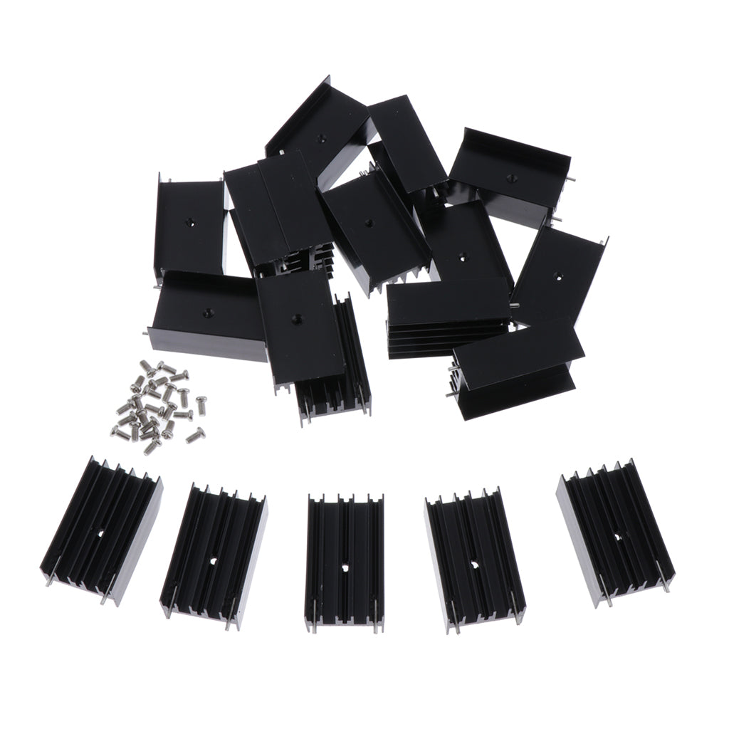 20x 24x16-40mm MOSFET Aluminium Heat Sink 7805 Transistor Heatsink Radiator