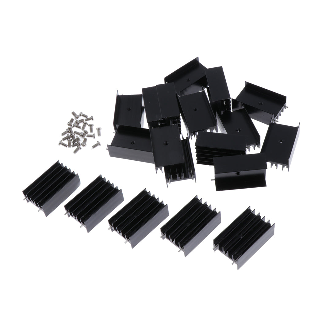 20x 24x16-40mm MOSFET Aluminium Heat Sink 7805 Transistor Heatsink Radiator