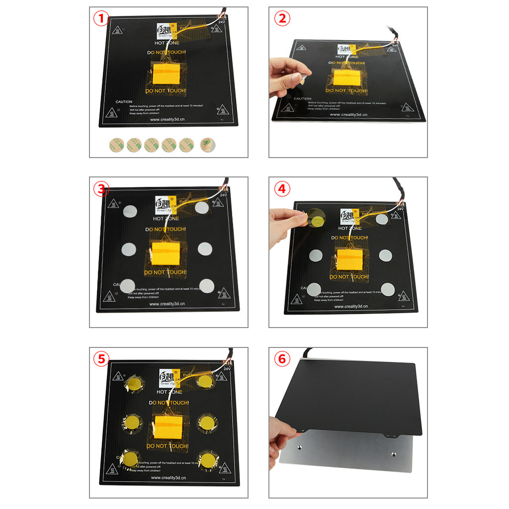 300x300mm Printing Hotbed Parts with Circular Magnets for Creality CR-10 10S