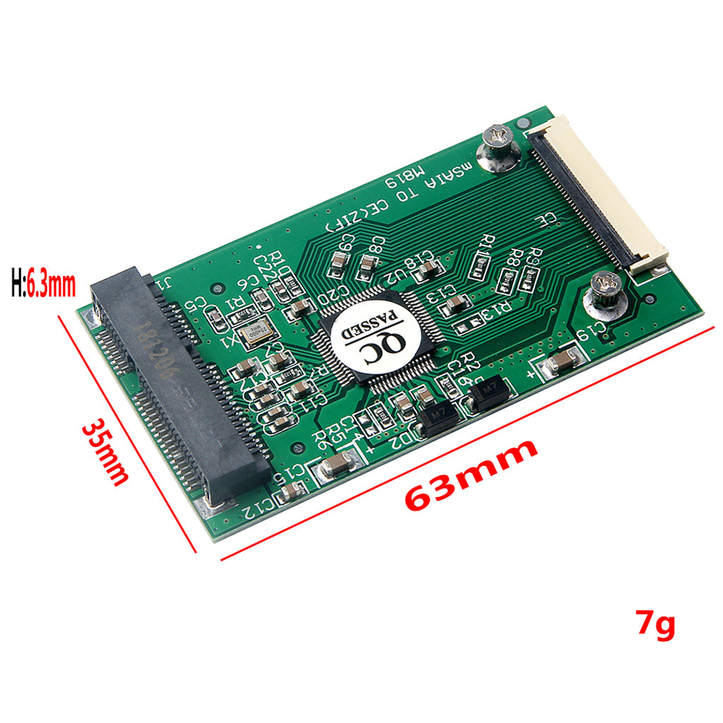 Mini MSATA PCI-E 1.8" SSD To 40 Pin ZIF CE Cable Adapter Converter Card