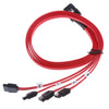 Mini SAS SFF-8087 to 4x SATA HDD Hard Drive Cables Forward Breakout Cable 1M