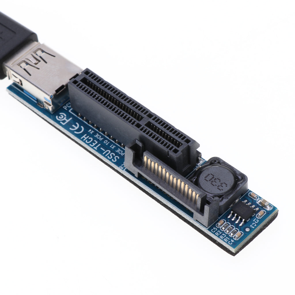 PCI-E Graphics Extension for GPU Mining Powered Riser Adapter Card,USB 3.0