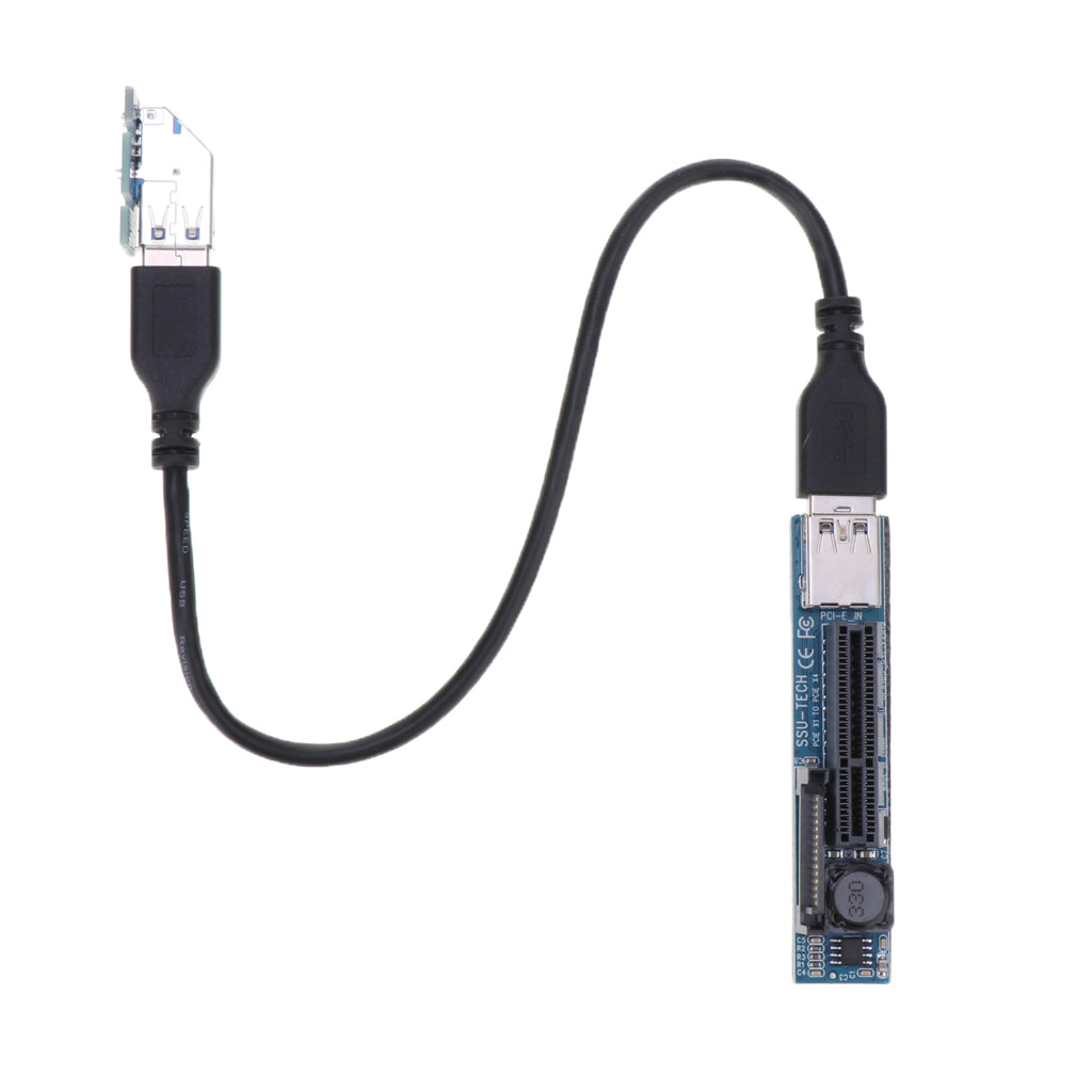 PCI-E Graphics Extension for GPU Mining Powered Riser Adapter Card,USB 3.0