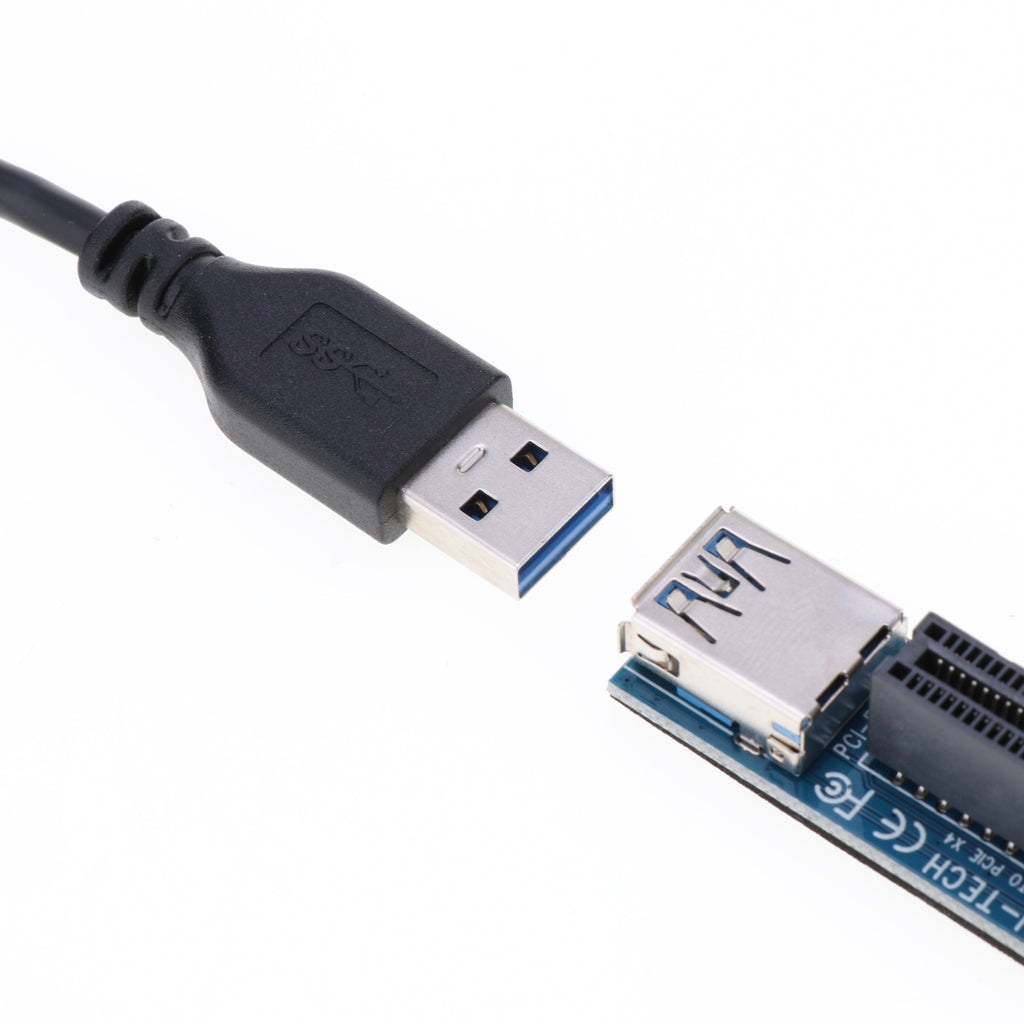 PCI-E Graphics Extension for GPU Mining Powered Riser Adapter Card,USB 3.0