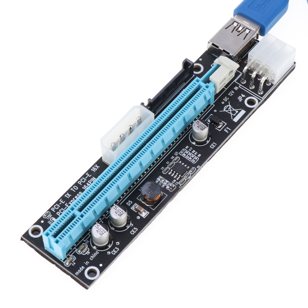 USB 3.0 Express 1x to 16x PCI-E GPU Extender Riser Card Adapter Cable 6 Pin