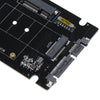 MSATA/M.2(NGFF) to SATA Adapter Card, 2-in-1 SATA 15+7Pin Board Adapter