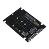 MSATA/M.2(NGFF) to SATA Adapter Card, 2-in-1 SATA 15+7Pin Board Adapter