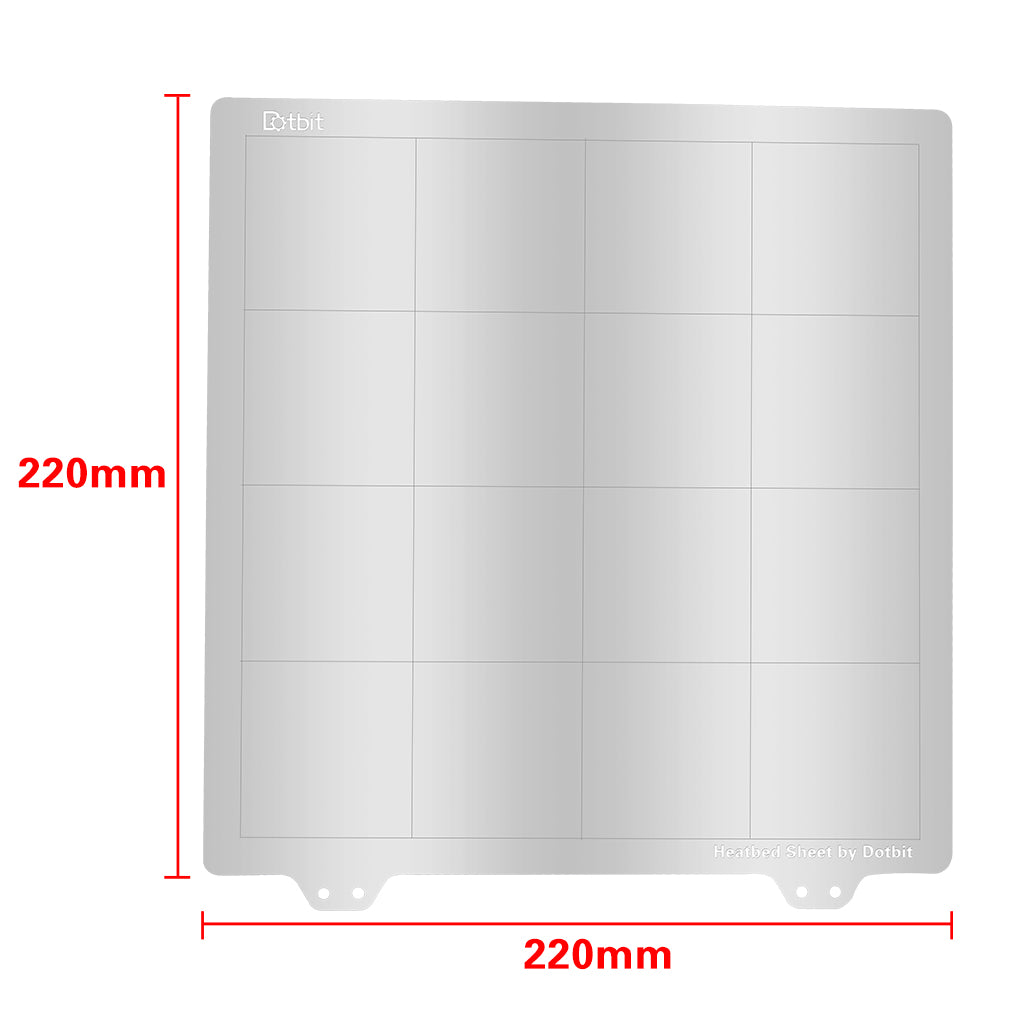 220 x 220mm Spring Steel Sheet Heat Bed Platform for Anet A8 A6 3D Printers