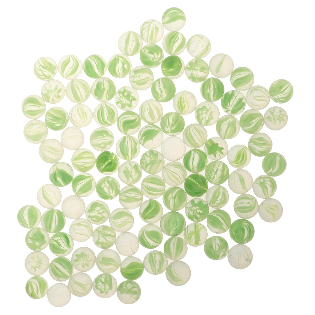 100Pcs 16mm Marbles Ball Glass Beads for Chinese Checkers Game Toy Green