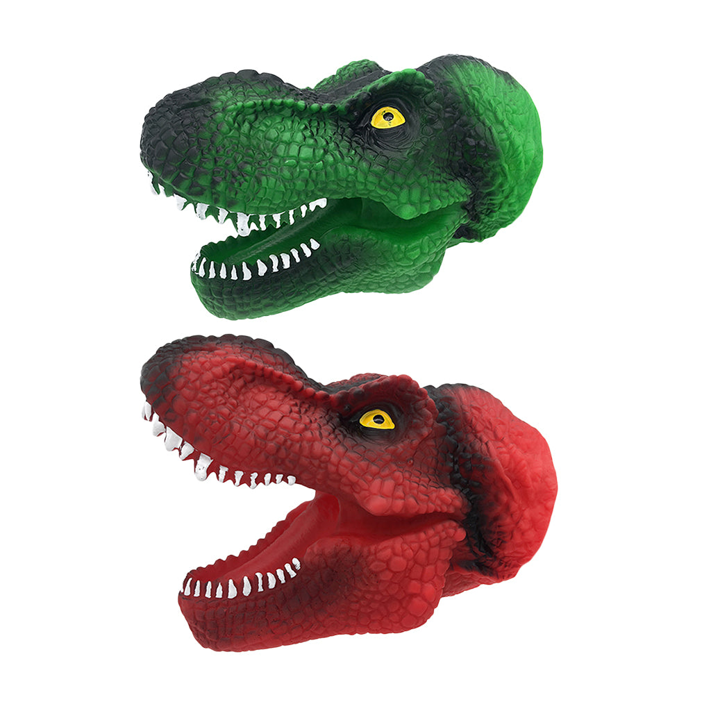 Dinosaur Hand Puppet Tyrannosaurus Gloves Party Scared Toy for Child Red