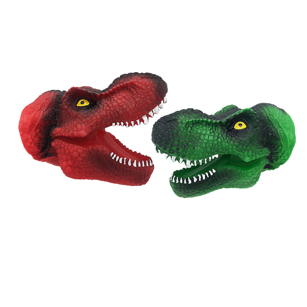 Dinosaur Hand Puppet Tyrannosaurus Gloves Party Scared Toy for Child Red