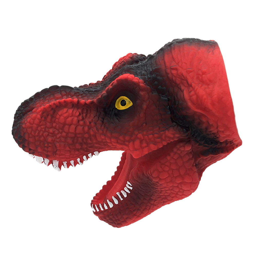 Dinosaur Hand Puppet Tyrannosaurus Gloves Party Scared Toy for Child Red